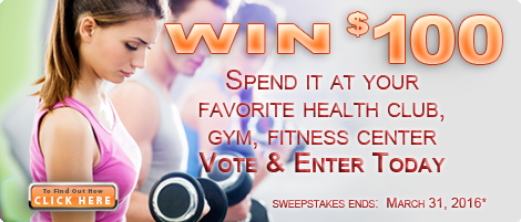 Win $100 to Spend at Your Favorite Health Club